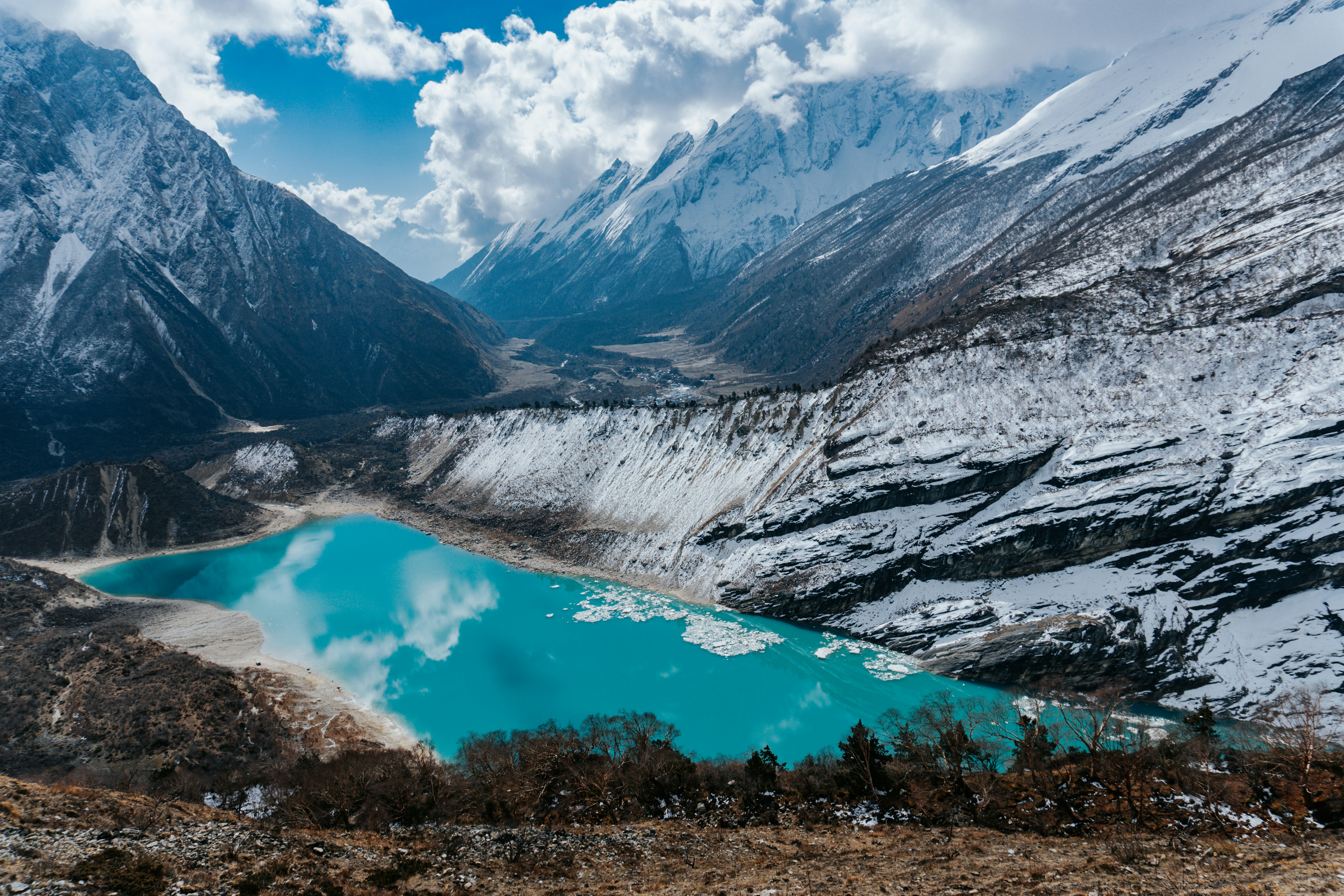 Birendra lake seen during Tsum Valley Manaslu Trek